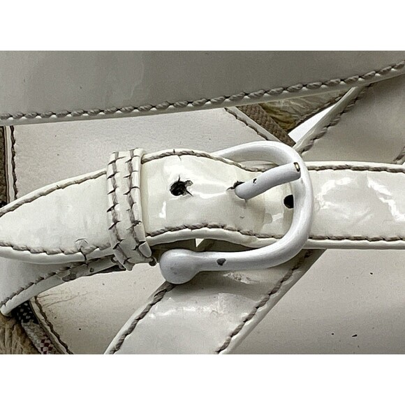 Burberry London White Patent Leather Wedge Espadrille Sandals 40 (9 US) 3207635 - Picture 9 of 16